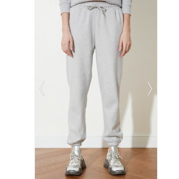 Gray Comfort Basic Knitted Sweatpants - Picture 6 of 10